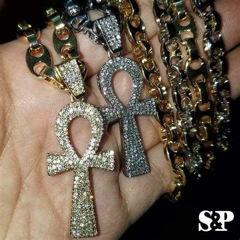 iced out gucci pendant